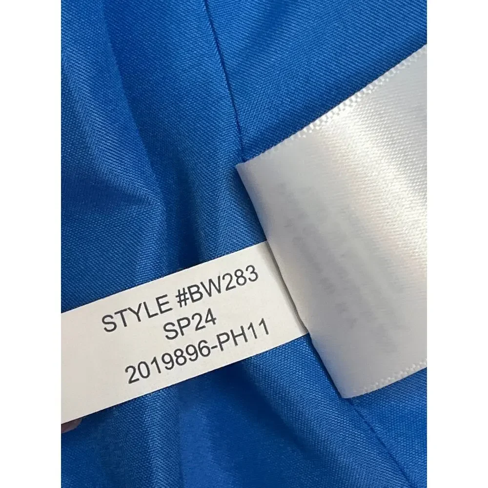 J.Crew Girlfriend Chino Blazer Blue One Button Tailored Stretch Cotton Size 6